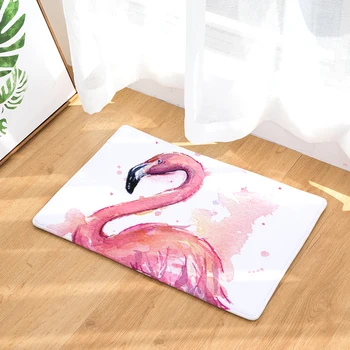 

Flamingos Printing For Living Room Flannel Carpet Religious Pattern Bathroom Mat 40x60cm50x80cm Hallway Rectangle Tapete