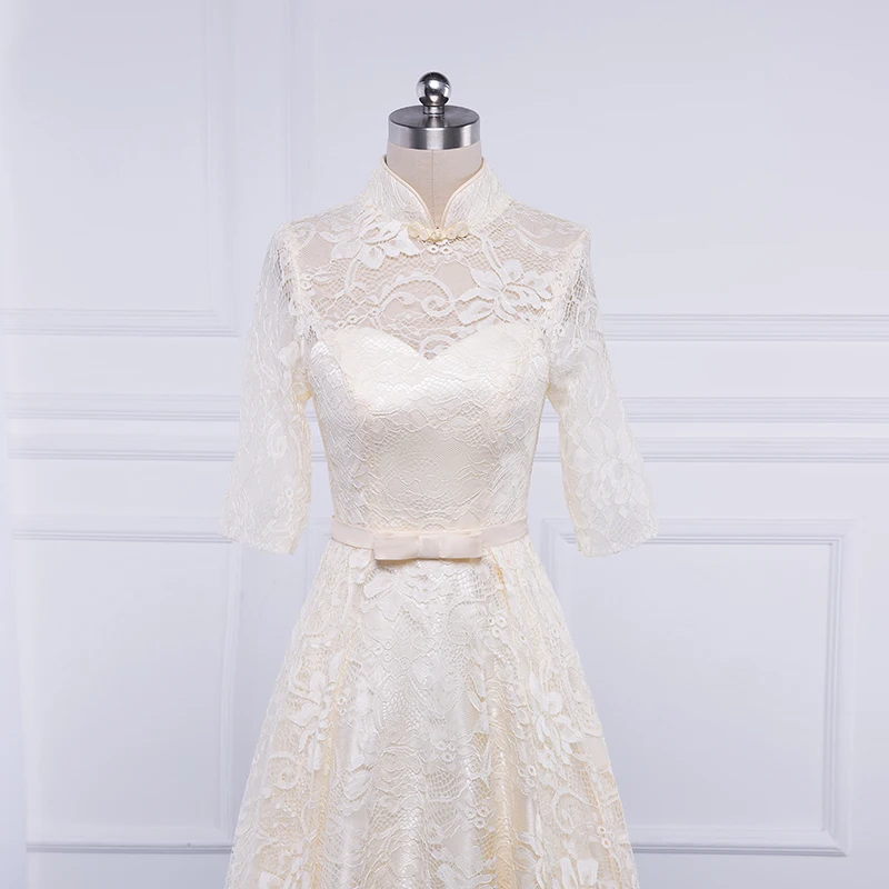 Beauty-Emily Lace Tea-Length Evening Dresses 2017 High Neck A-Line Sleeve Cheap Evening Party Dress Floor-Length Prom Dresses Beauty-Emily Lace Tea-Length Evening Dresses 2017 High Neck A-Line Sleeve Cheap Evening Party Dress Floor-Length Prom Dresses