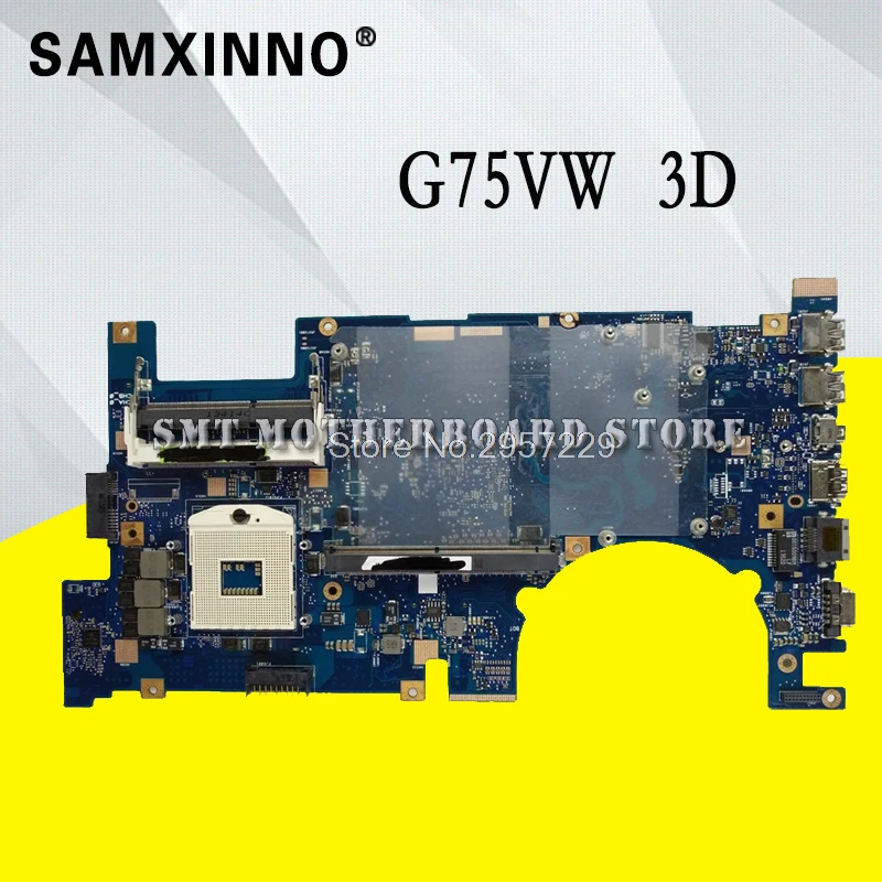 

G75VW Motherboard REV2.4 3D HM65 For ASUS G75VW G75VX laptop Motherboard G75VW Mainboard G75VW Motherboard test 100% ok