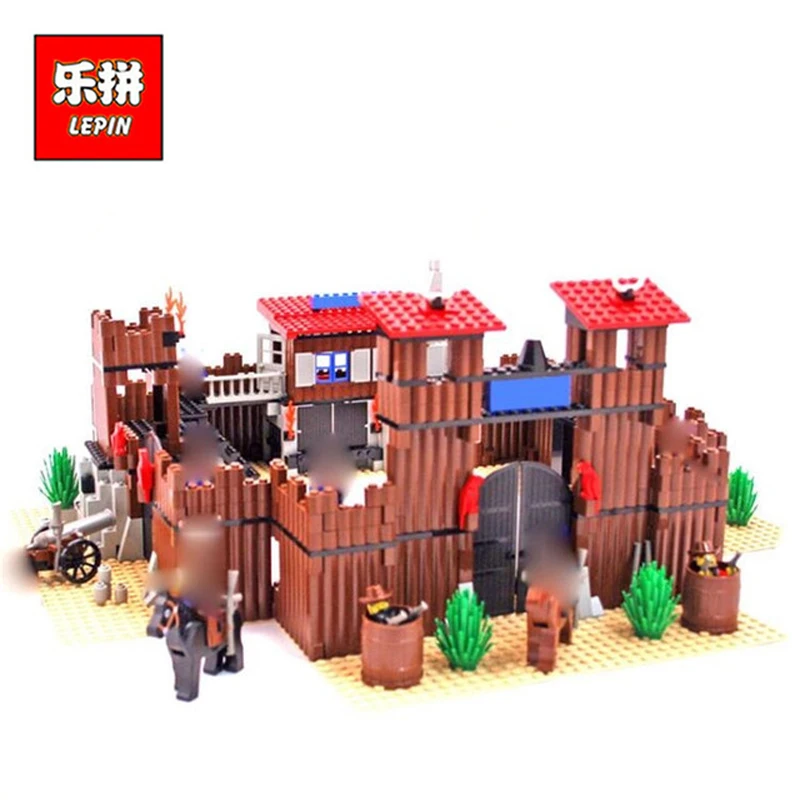 

In Stock Lepin Sets West Cowboy Figures 33001 742Pcs Fort Legoredo Model Building Kits Blocks Bricks Educational Kids Toys 6769