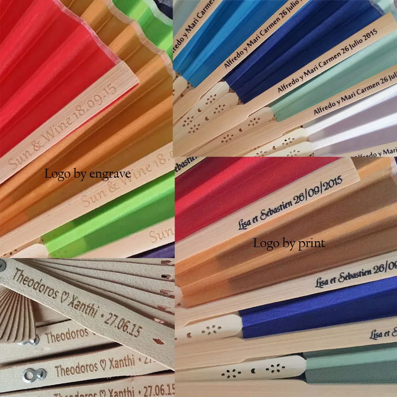 Customized logo printed hand fan