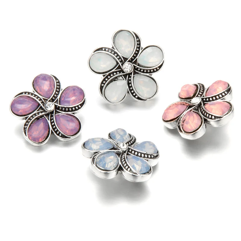 New Snap Jewelry Waterdrop Rhinestone 18mm Ginger Snap Button Jewelry