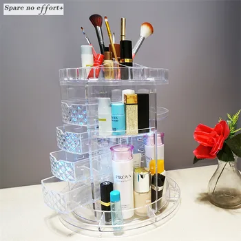 

Rotation Makeup Organizer Drawer Cosmetics Box Transparent Maquillaje Storage Rack Boite De Rangement Plastique Transparent