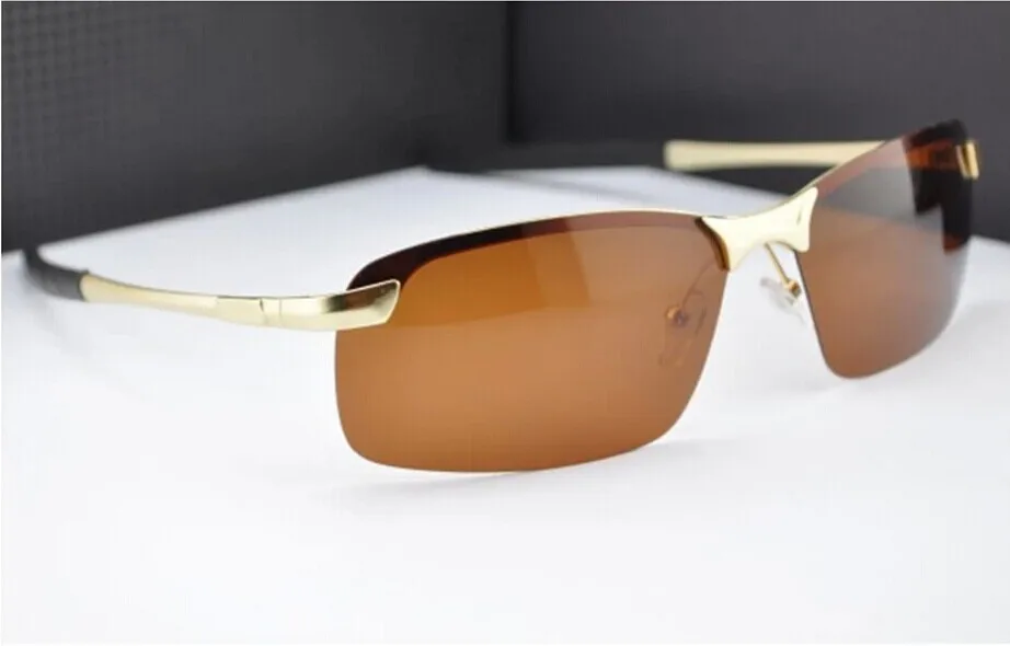 Новинка, поляризованные солнцезащитные очки для вождения, рыбалки, UV400, коричневые/черные 933