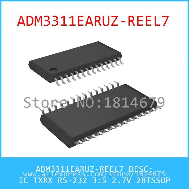 Бесплатная Доставка 1 Шт./лот ADM3311EARUZ-REEL7 IC TXRX RS-232 3:5 2.7 В 28 TSSOP 3311 ADM3311 |