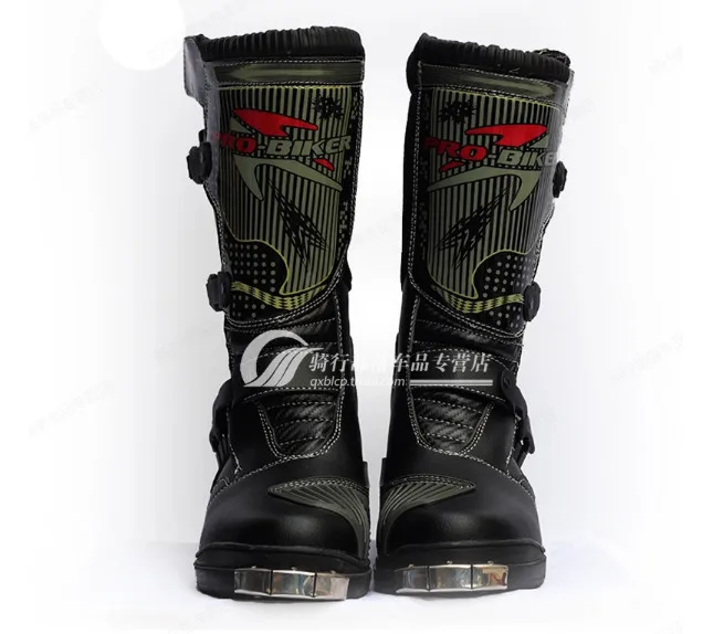 Pro Biker Microfiber Leather Motorcycle boots Racing shoes Speed motocross cross Village Boot off road motorcycle shoes men