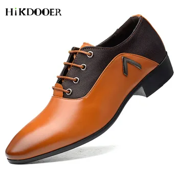 New Arrival Men Formal Shoes Breathable Lace-up Flat Business Pointed Toe Wedding Shoes PU Leather Male Dress Shoes northmarch new brand genuine leather men oxfod shoes lace up casual business wedding shoes men pointed toe comfort shoes