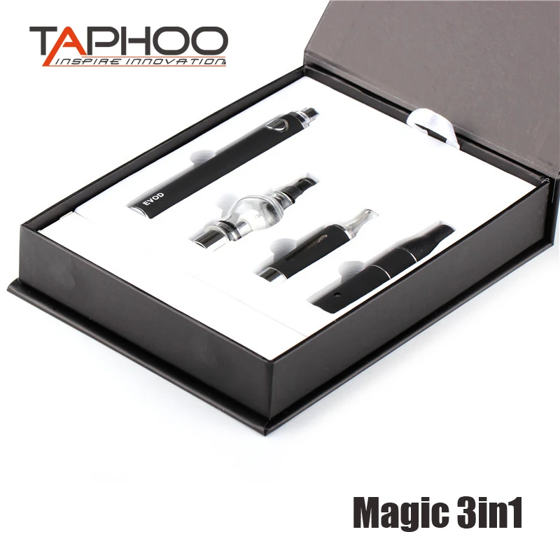 TAPHOO Magic 3 in 1 Wax Vaporizer Pen Kit Dry Herb electronic cigarette with Glass atomizer and Battery elektronik sigara TAPHOO Magic 3 in 1 Wax Vaporizer Pen Kit Dry Herb electronic cigarette with Glass atomizer and Battery elektronik sigara