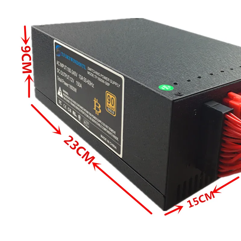 1600W 110v 220v Modular Mining Power Supply GPU For Bitcoin Miner Eth Rig RX480 rx470 570 computer Power Supply For BTC ethereum