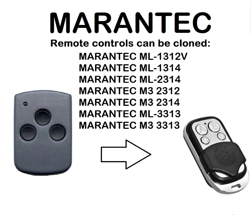 

Marantec Digital D313 433 Universal Remote Control Duplicator 433.92MHz.