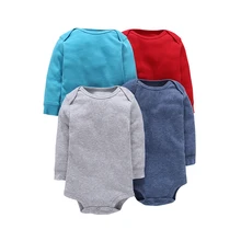 Conjunto de Promoção de Moda de Nova Crianças E Meninas Roupas de Lã Unissex Para Bebes Bodysuit 2018 Notícias Macacão de Algodão Macio 4 pcs pack