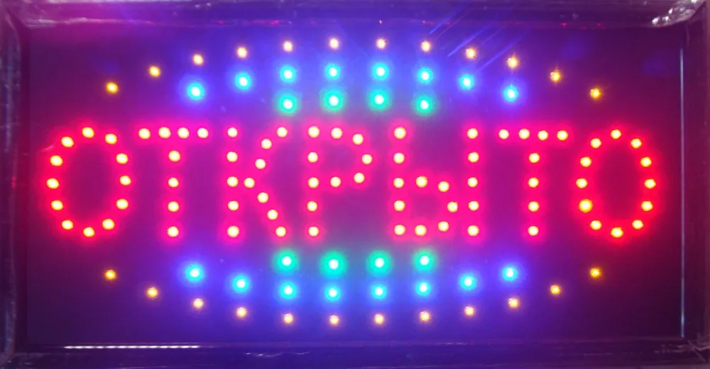 CHENXI OTKPBITO светодиодный неоновый знак дисплей знака Прямая поставка 10X19 дюймов