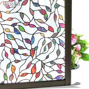 

90x400 Cm High Quality Stained Decorative Frosted Window Film, Static Cling Self-adhesive Privacy Glass Sticker for Home Office