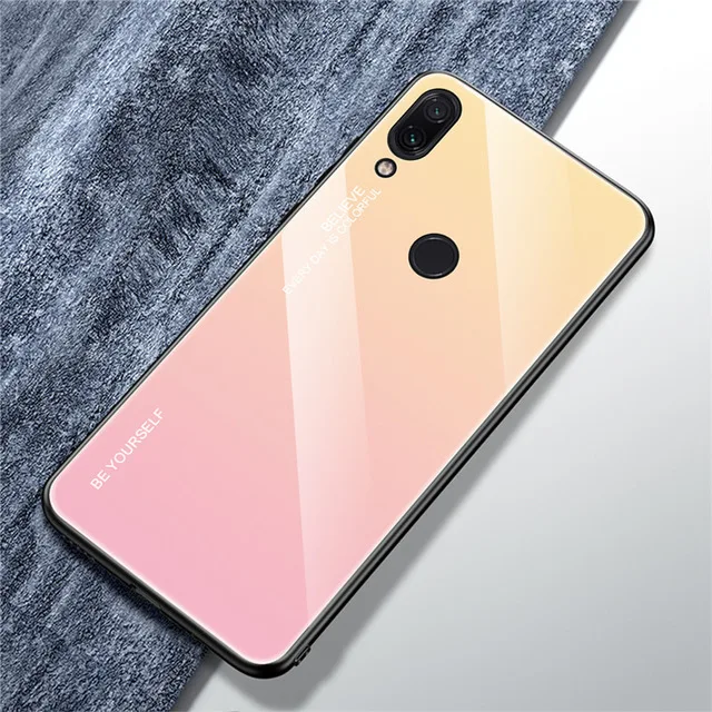 Чехол из закаленного стекла для Xiao mi Red mi Note 7 5 8 Pro 8T 7A 6A mi 9T A3 Pocophone F1 градиентный чехол на красный mi Note 7 5 8 Pro Чехол - Цвет: 06