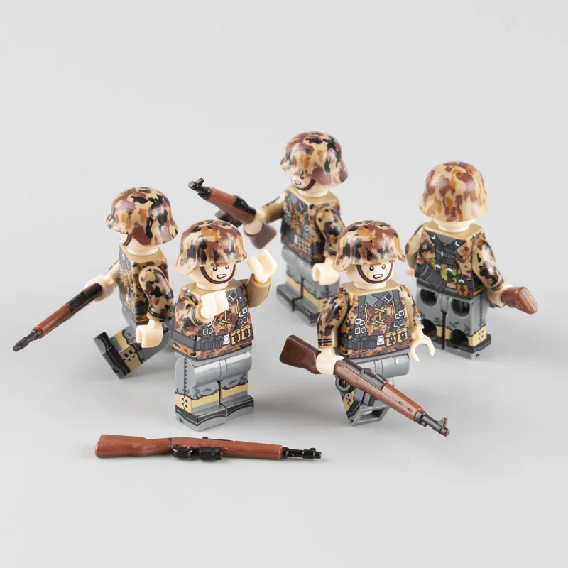 

WW2 Military Army Soldier Figures Building Blocks German Autumn Army Soldier Weapon Helmet Accessories Bricks Toy for Children