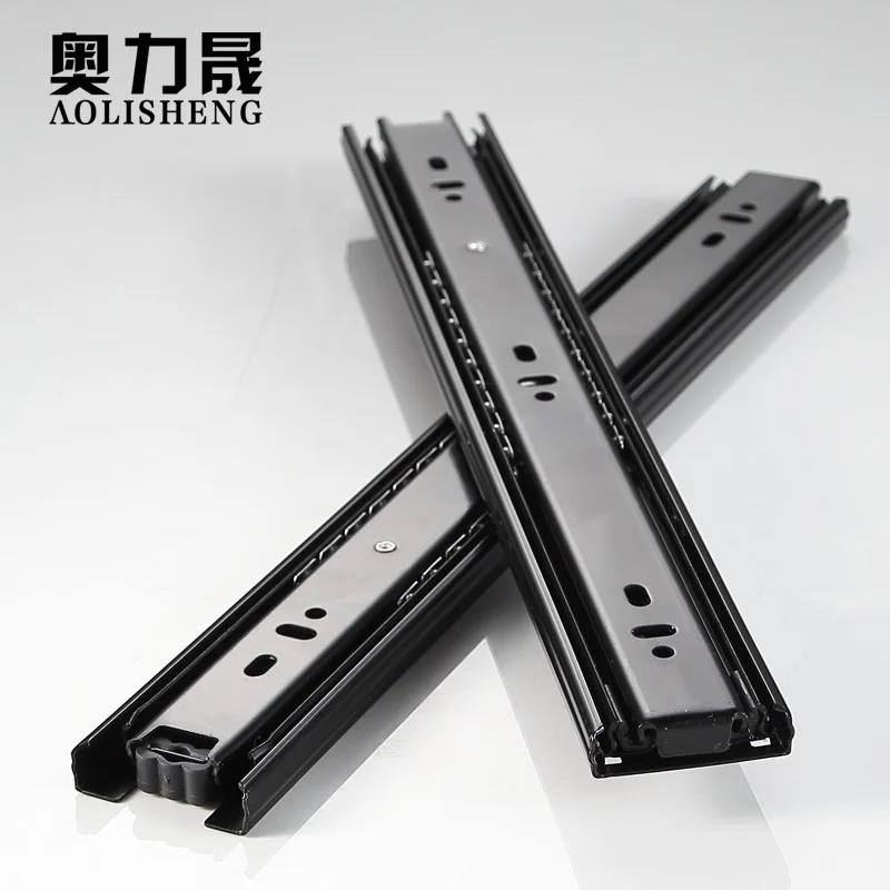 

Drawer Slide Rail 4-24 Inch Ball Bearing Three Fold Full Extended Furniture Hardware