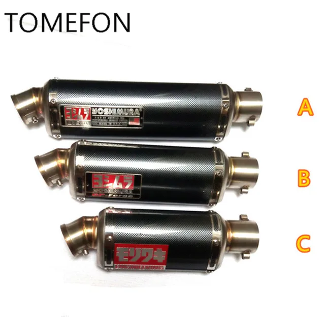 US $20.63 Universal Carbon Fiber Color Motorcycle Scooter Modified Akrapovic Yoshimura Muffler Exhaust Pipe C