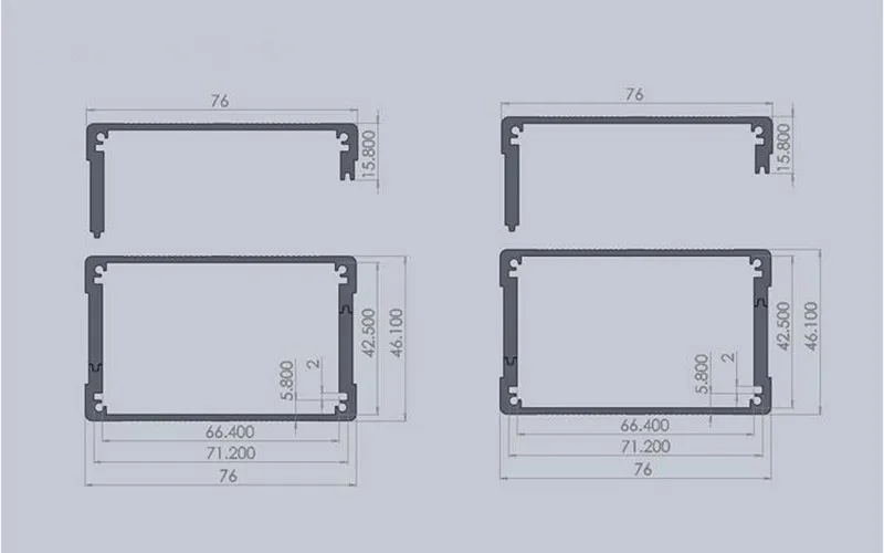 1 шт./лот Алюминиевый Чехол 6063-T5 алюминиевый корпус коробка diy 76*46*90 мм две панели доступны для gps запуска