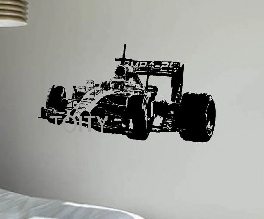 Formula One Racing Wall Decal Cool Sports Car Decal Boy Bedroom Vinyl