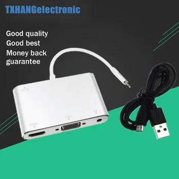 

Lightning to HDMI VGA Digital AV Adapter Cable For iPhone X 6 7 8plus