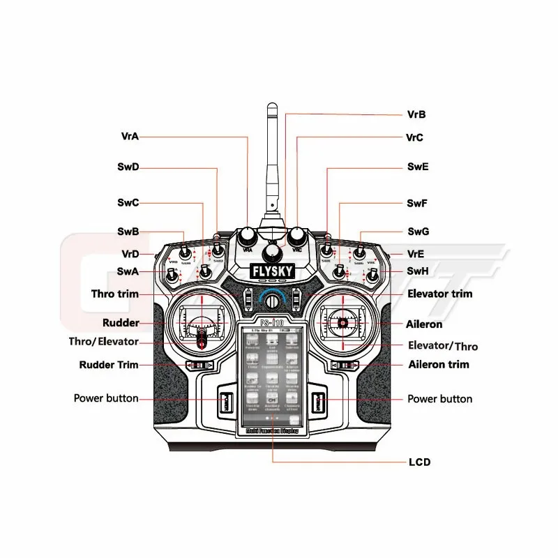 Новейший FlySky FS i10 2,4G цифровой пропорциональный 10CH RC передатчик Контролер с модель приемника ру Радиоуправляемый системы