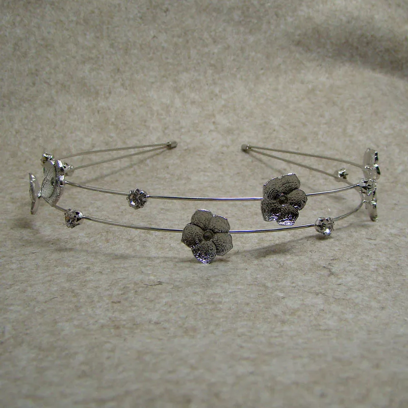 2016 New Women Girl Lady Fashion Metal Crystals Floral Headband Head Piece HairBand Fashion font b
