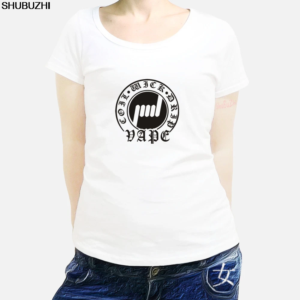 

fashion summer cotton women t shirt Coil Wick Drip Vape o-neck t shirt casual hip-hop fashion Fitness T-shirts sbz1227