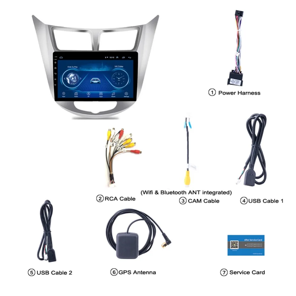 Flash Deal 9" Super Slim Touch Screen Android 8.1 radio GPS Navigation for HYUNDAI Accent solaris verna Stereo Multimedia with Bluetooth 1