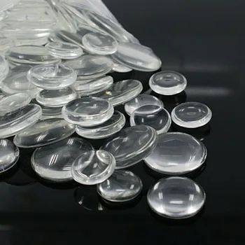 

Pandahall 200pcs Transparent Glass cabochons for jewelry making, Flat Round, Mixed Style, Clear Cabochon,8~12x3~6mm