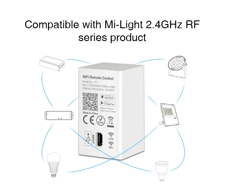 Milight FUT061 9 Вт RGB+ CCT Встраиваемый светодиодный потолочный светильник с регулируемой яркостью AC220V 2700K~ 6500K can 2,4G RF пульт дистанционного управления/APP/Amazon Голосовое управление