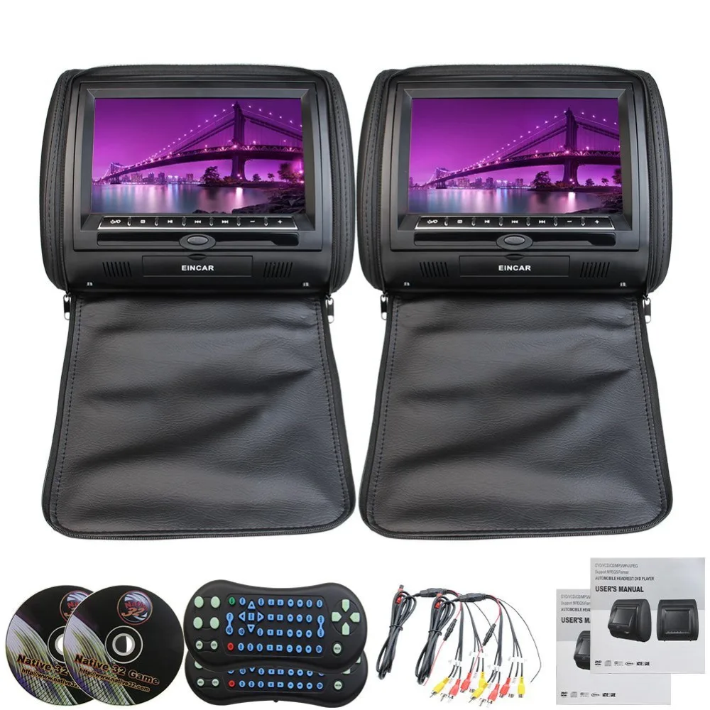 9 inch font b Car b font Headrest DVD Player for Universal Digital Screen zipper font