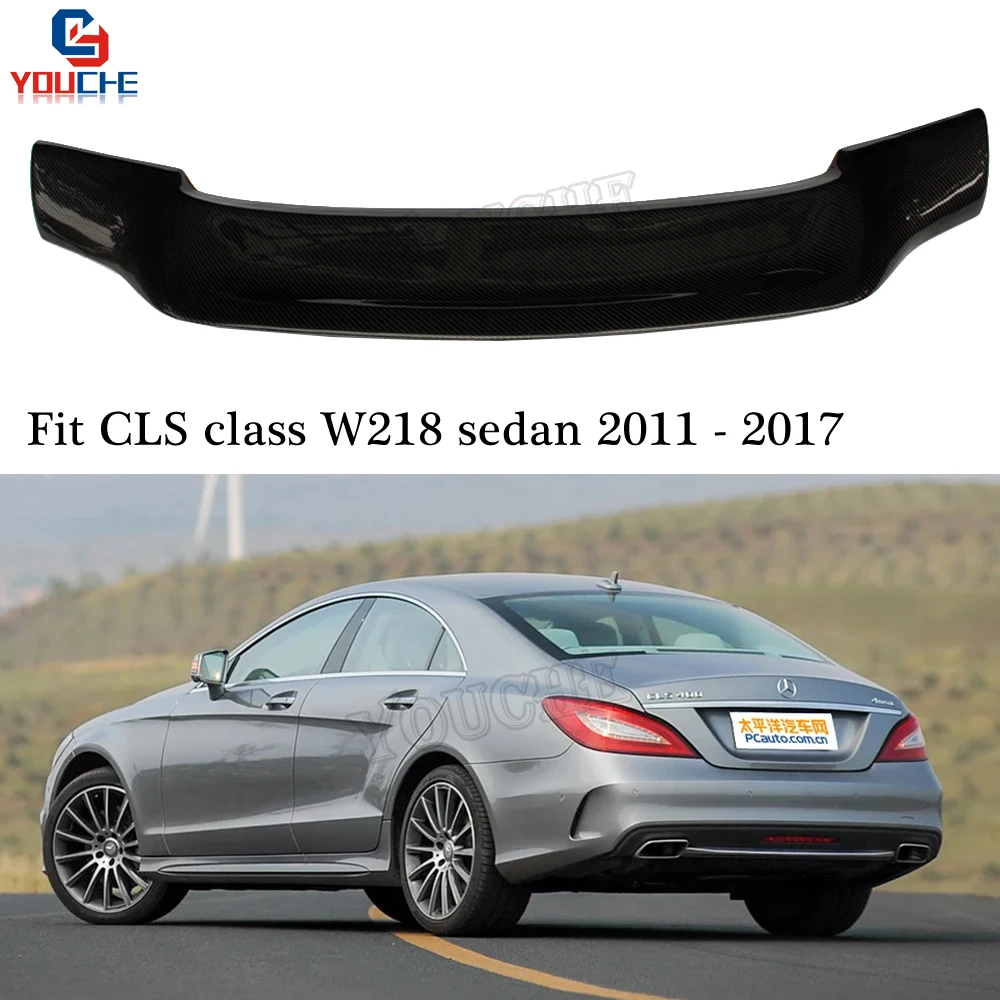 

C218 R Style Rear Trunk Wing for Mercedes CLS W218 Sedan CLS350 CLS400 CLS500 2011 - 2017 Carbon Fiber Spoiler