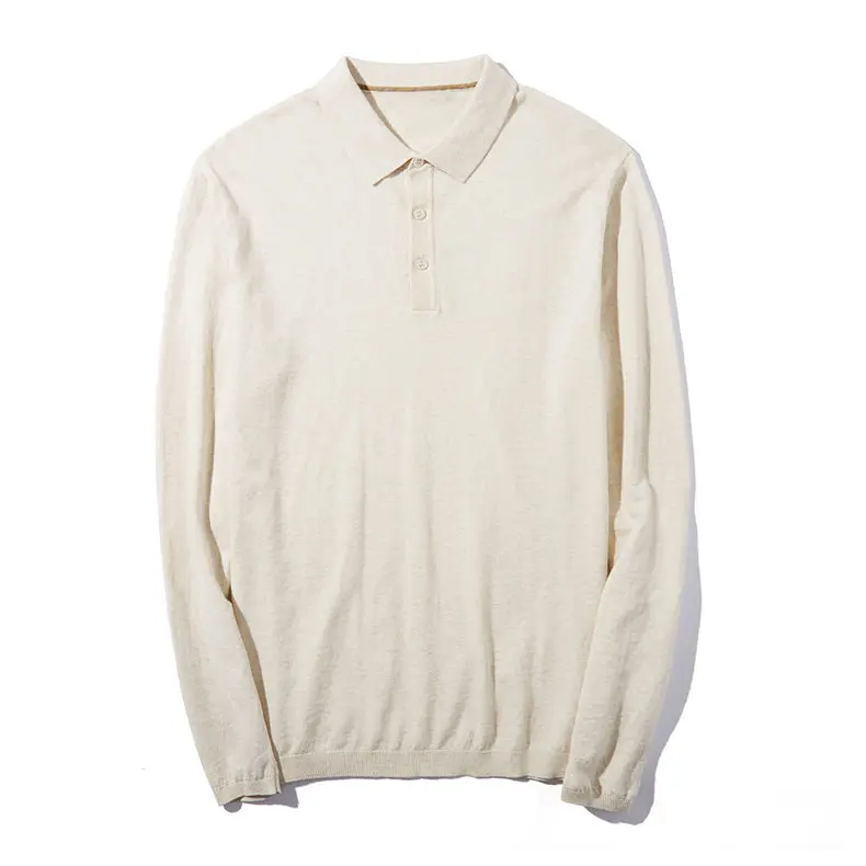 MuLs 2019 Mens Polo Pullovers Business Classic Long Sleeve 100% Cotton Knitted Quality Sweater Polos Male Plus Size 3XL 4XL Tops 11