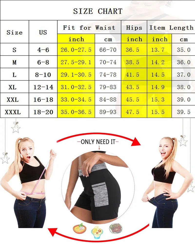 NINGMI горячие брюки с карманом телефона Неопреновая сауна Короткая Талия