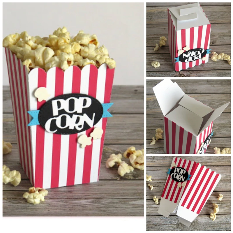 GJCrafts 5 шт./лот коробка для попкорна металлический трафарет Новый Трафареты DIY 108*100