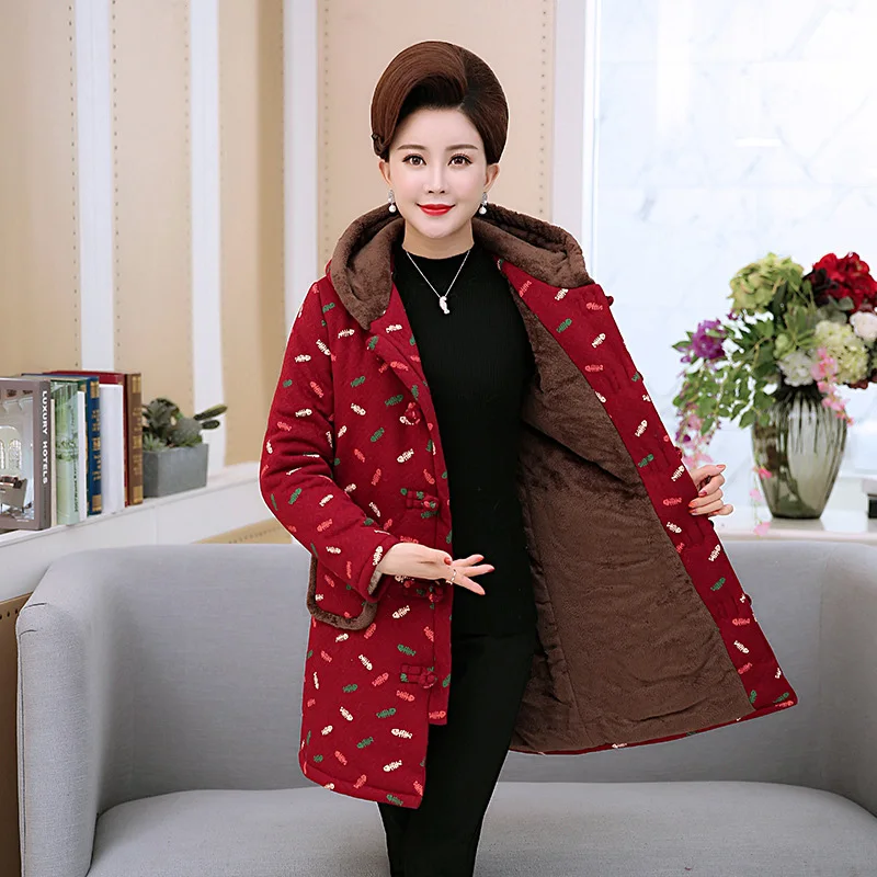 Jackets for elderly women Chinese winter coats parka women 2018 winter jacket women 2018 middle