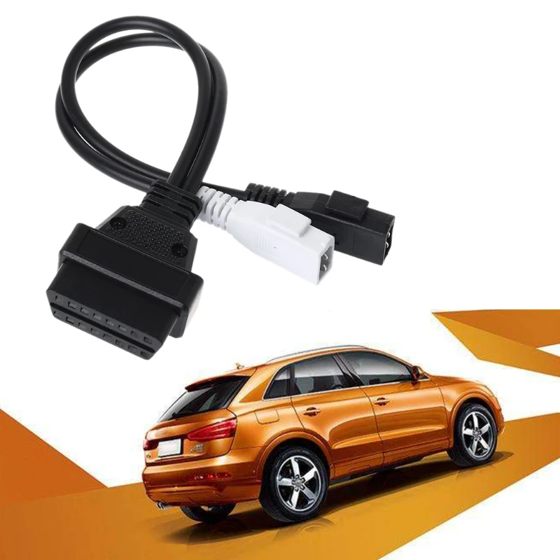 16 контактный Женский Диагностический разъем OBD2 2X2 Адаптер VAG кабель для VW AudiT