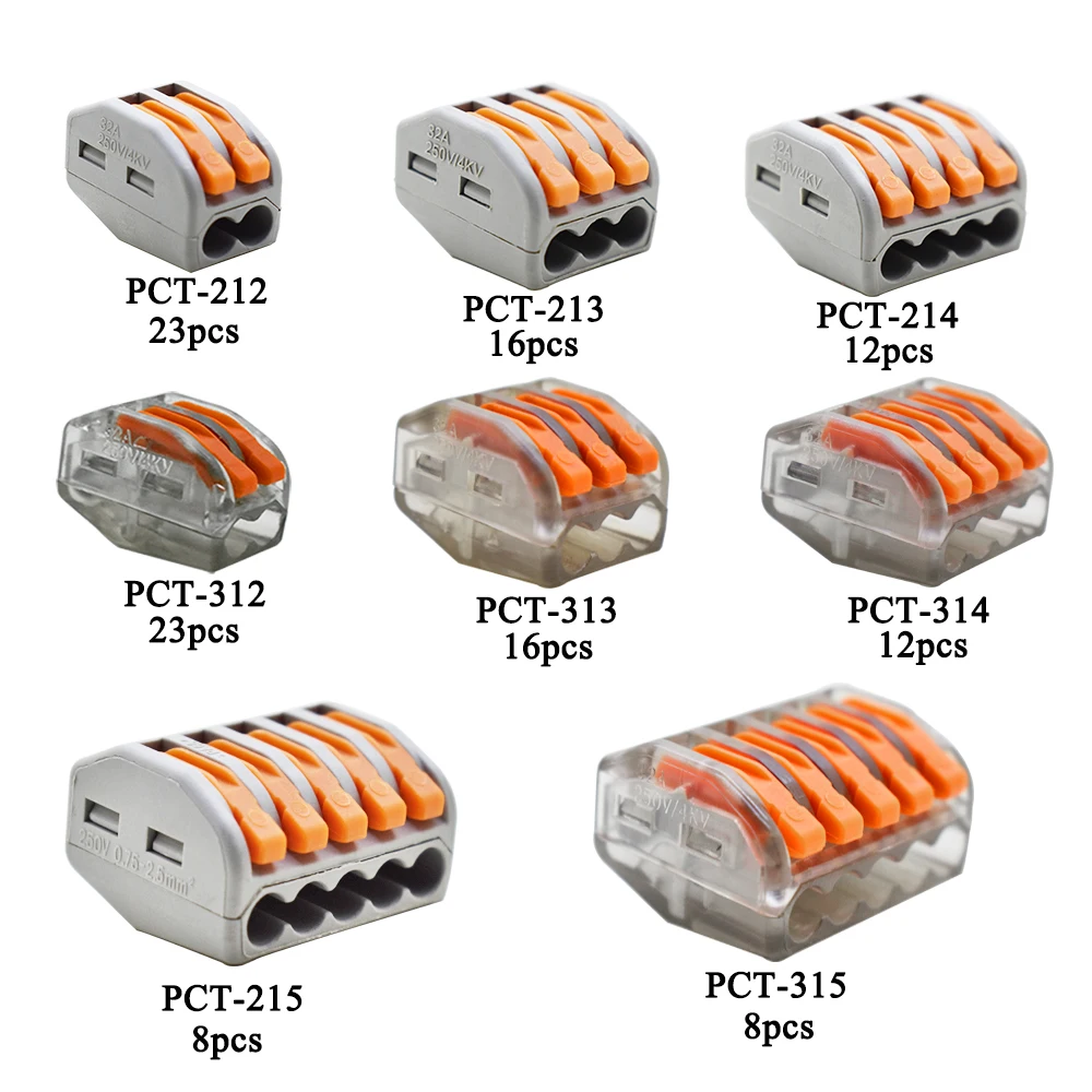 Разъем для провода 340 шт./кор. Универсальный Компактный клеммный блок освещения разъем провода для 5 комнаты смешанные быстрый разъем