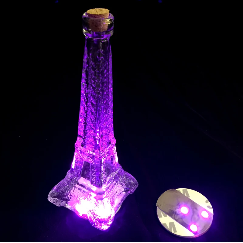 

DHL Free Shipping 300pcs 3M LED Sticker Light LED Bottle Light Coaster for Wedding Party Bars
