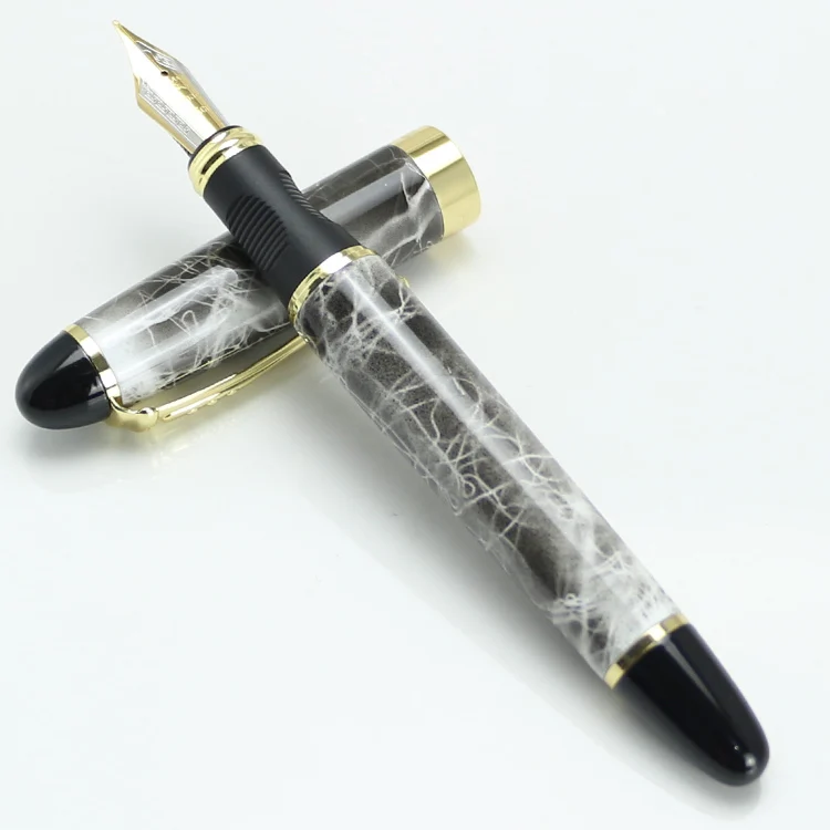 JINHAO X450 18KGP перо с широким основанием авторучка Серая Мраморная Новинка