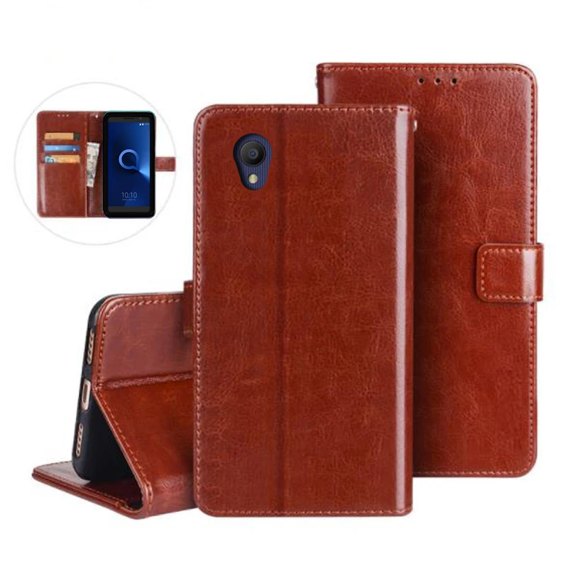 

Alcatel 1 5033D Flip PU Leather Phone Card Holder Stand Cover For Alcatel 1 5033 D Case Telefon Protector Wallet Coque Bag 5inch
