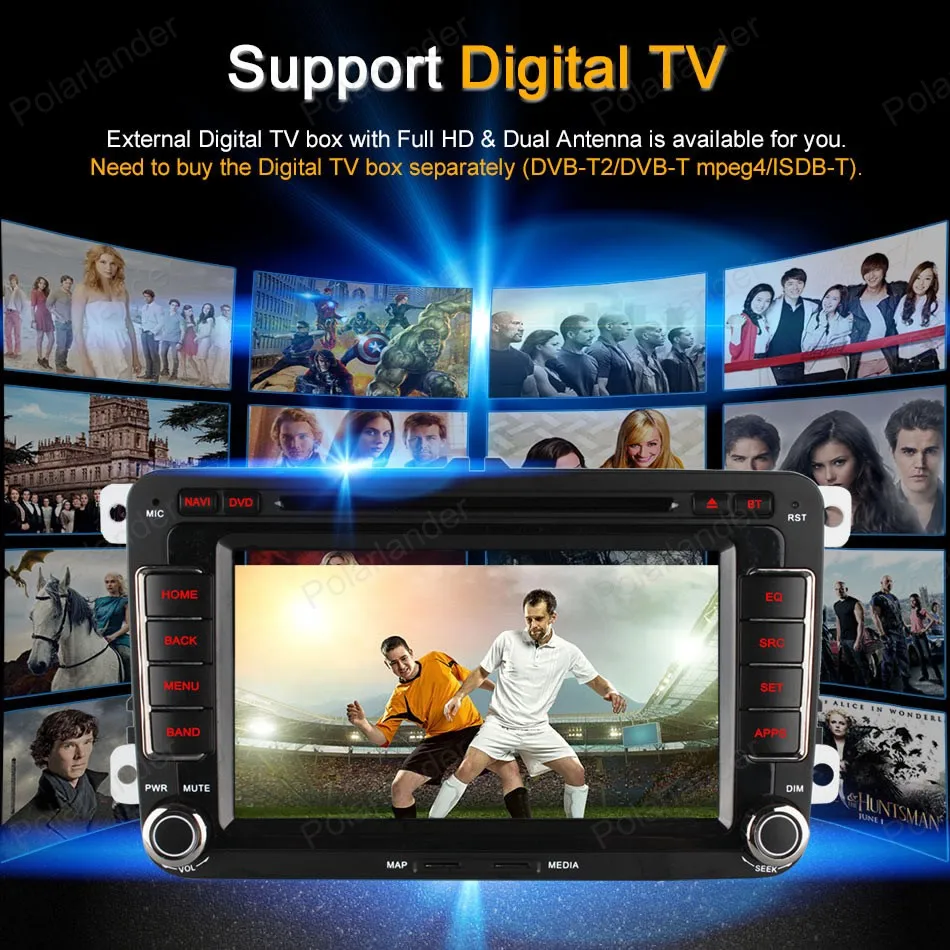 Sale Android4.4 Car DVD For VW passat jetta polo golf Quad Core FM AM GPS radio support wifi 3G BT GPS DAB+ DVR TPMS DTV OBDII 18