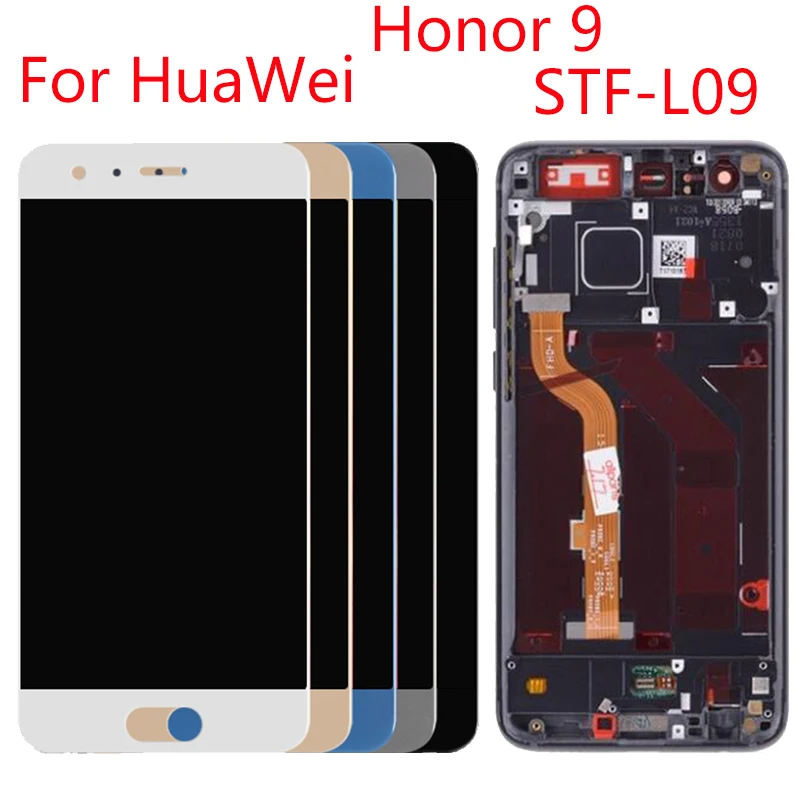 

Original LCD For HuaWei Honor 9 LCD Display Touch Screen With Frame STF-L09 AL00 AL10 Display Digitizer Assembly Replacement