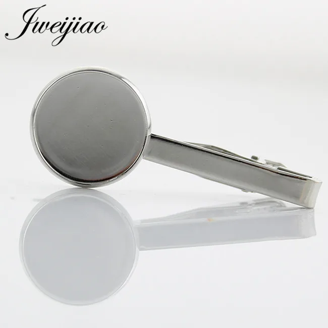 JWEIJIAO 10pcs/lot Necktie Tie Bar Man's Simple Color Metal Clip Cameo Base Fit 20mm Glass Cabochon Charm DZ44 | Украшения и