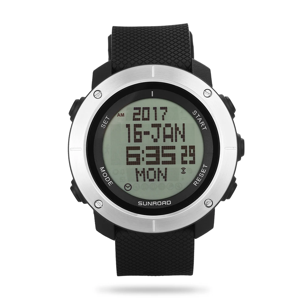 

SUNROAD Multifunction Outdoor Sports Digital Watch Stopwatch Countdown Wristwatch 5ATM Waterproof Alarm World Time Watches