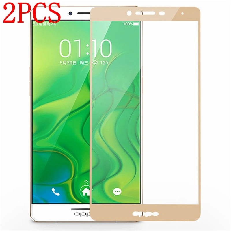 2 шт. полное покрытие закаленное стекло для OPPO R7 R7S защита экрана Защитная пленка