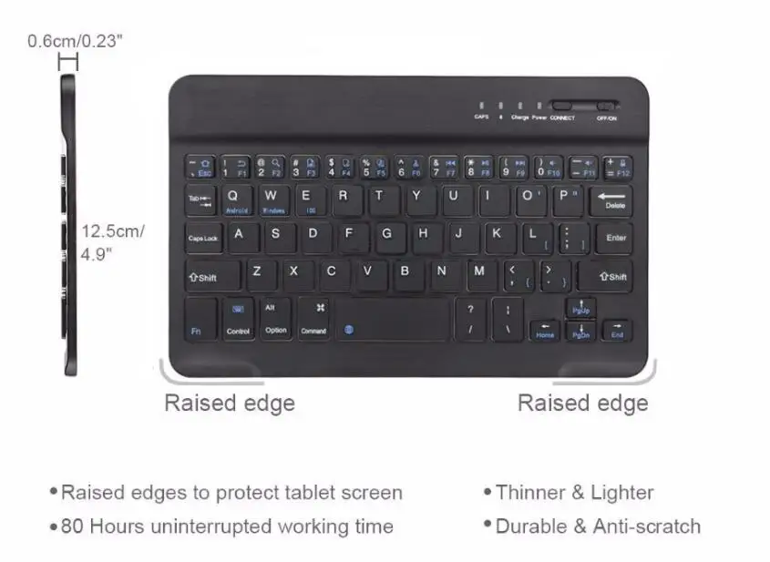 Универсальная клавиатура для планшета, ноутбука, iPad, Поддержка IOS, Android, Windows, Беспроводная Bluetooth клавиатура, чехол 7/8/9,7/10,1 дюймов