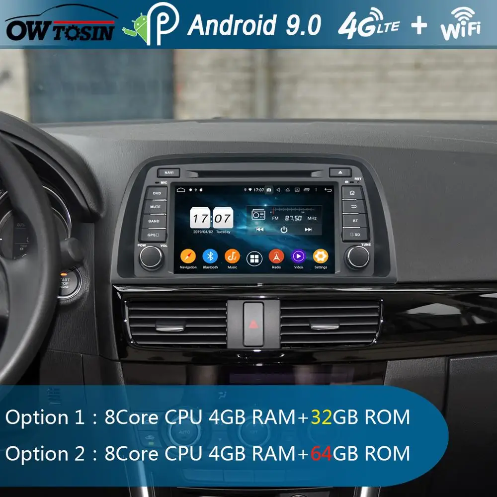 

9" IPS 8 Core 4G RAM 64G ROM Android 9.0 Car DVD Radio GPS Navi For Mazda CX-5 2012 2013 2014 2015 2016 DSP CarPlay Parrot BT