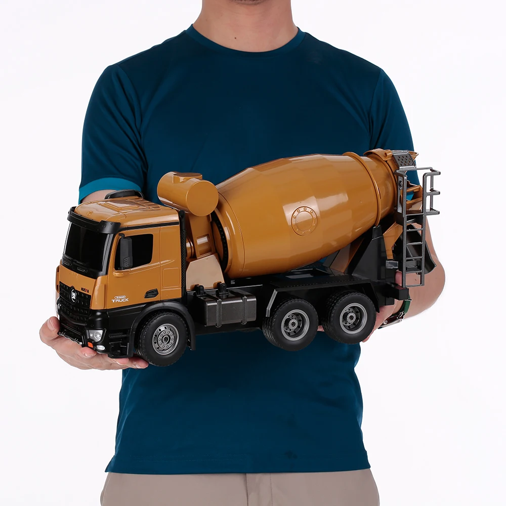 HUINA 1574 бетоносмеситель игрушки 1:14 470 мм 2,4 г 10CH Бетономешалка инженерный грузовик легкий строительный автомобиль игрушки для детей