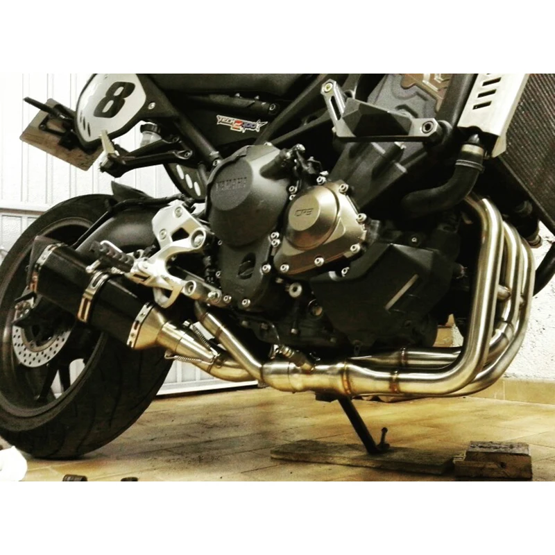 MT 09 FZ XSR900 полная выхлопная система Соединительная трубы 304 из нержавеющей стали 51